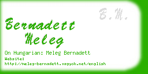 bernadett meleg business card